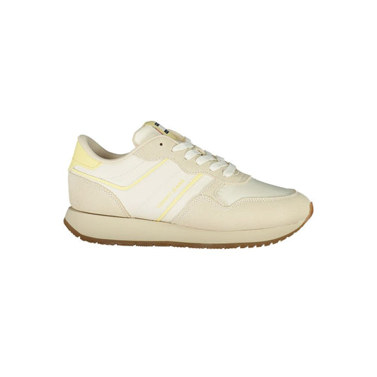 Tommy Hilfiger Beige Polyurethane Women Sneaker