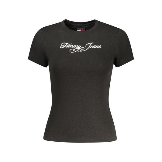 Tommy Hilfiger Black Cotton Women's T-Shirt