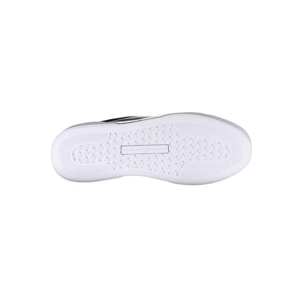 Tommy Hilfiger Black Leather Women Sneakers