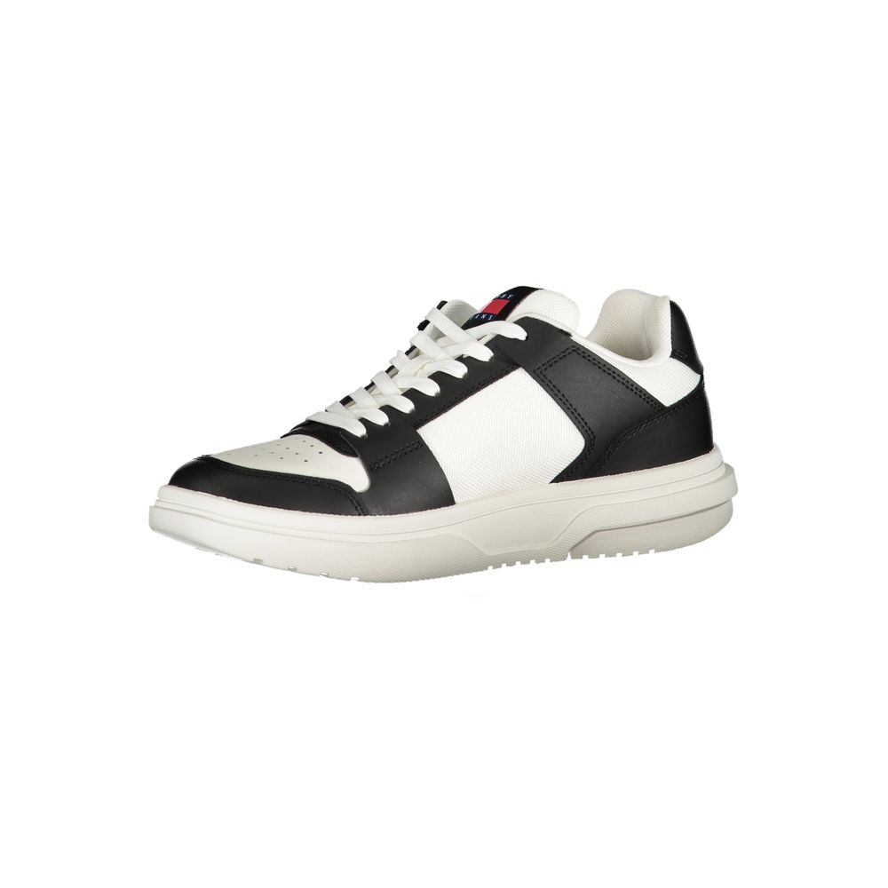 Tommy Hilfiger Black Leather Women Sneakers