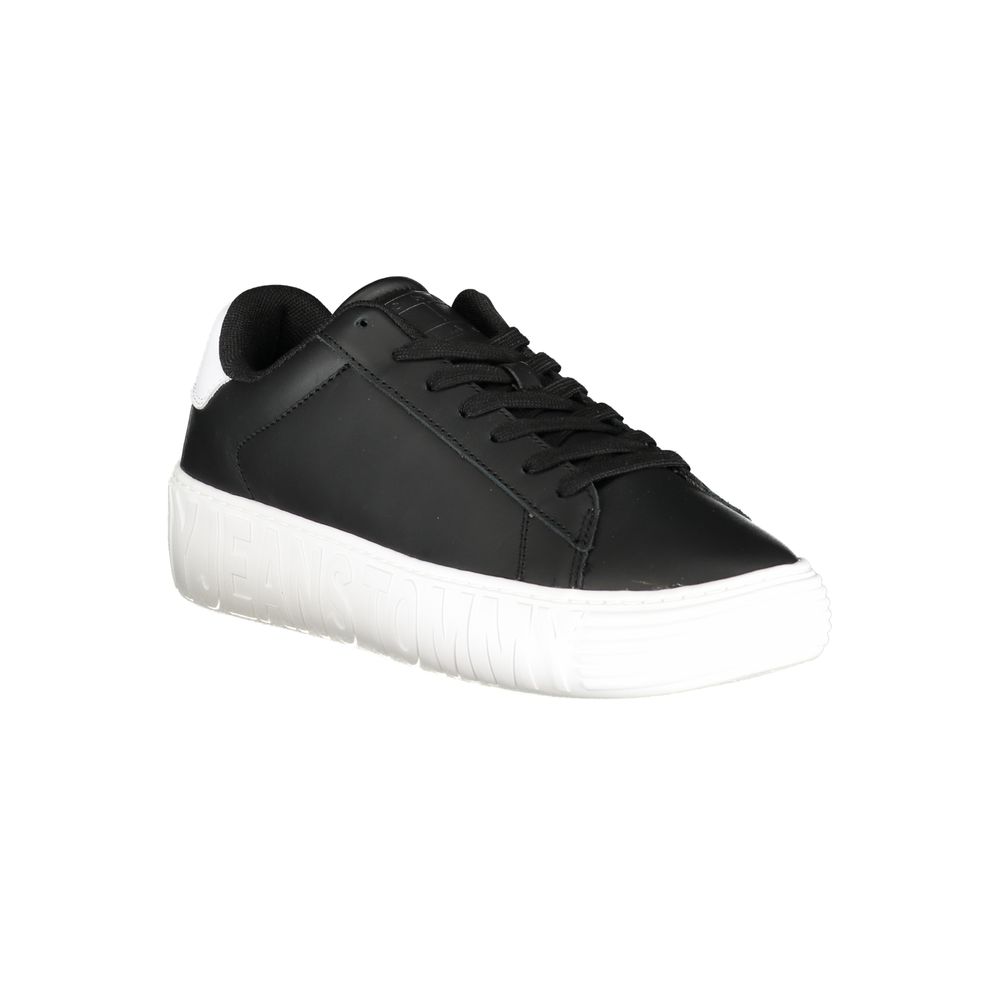 Tommy Hilfiger Black Polyethylene Men Sneakers