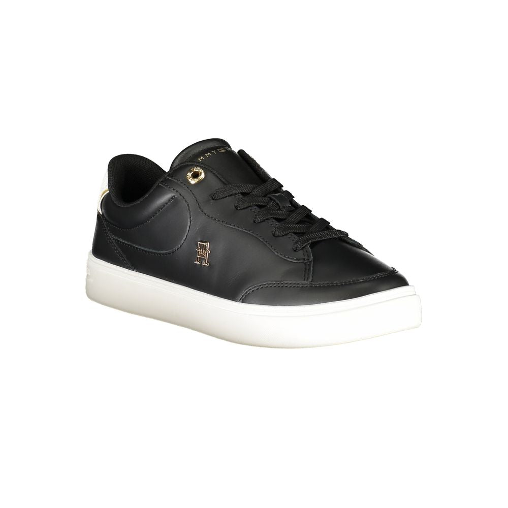 Tommy Hilfiger Black Polyurethane Women Sneaker