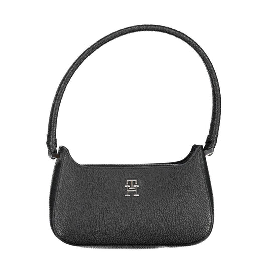 Tommy Hilfiger Black Polyurethane Women's Shoulder Bag