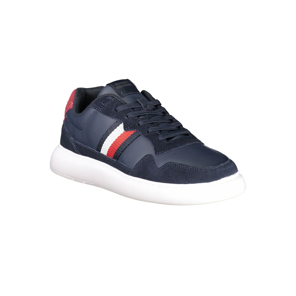 Tommy Hilfiger Blue Leather Men Sneakers