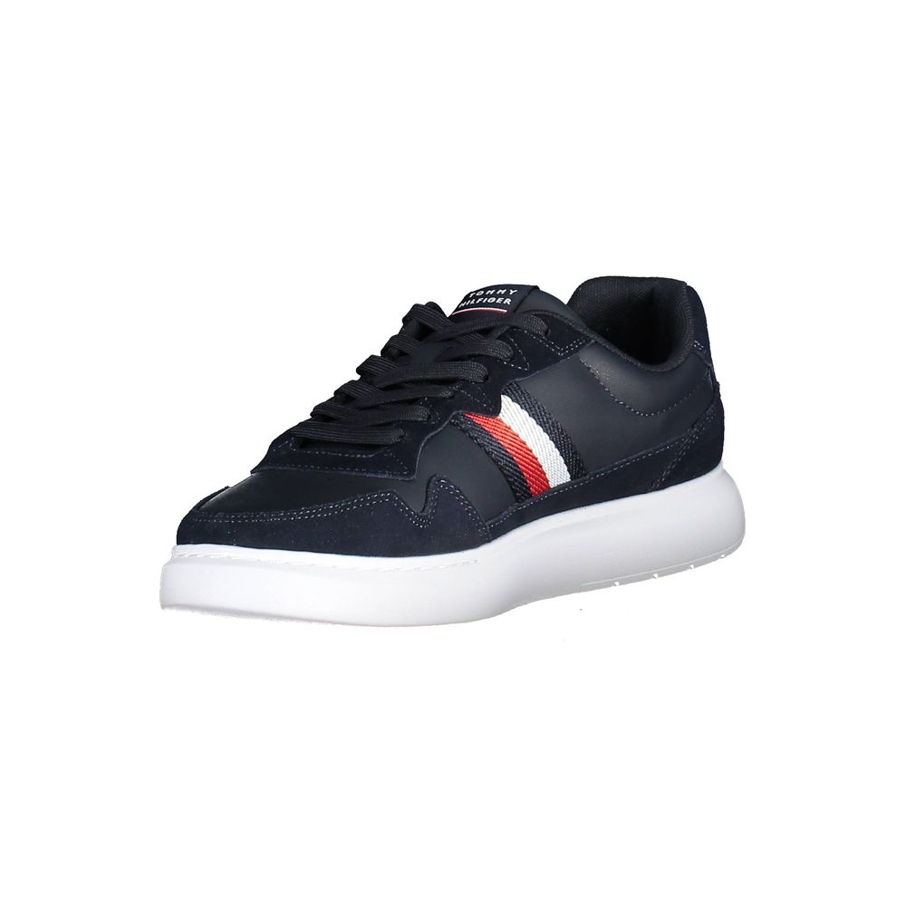 Tommy Hilfiger Blue Leather Men Sneakers