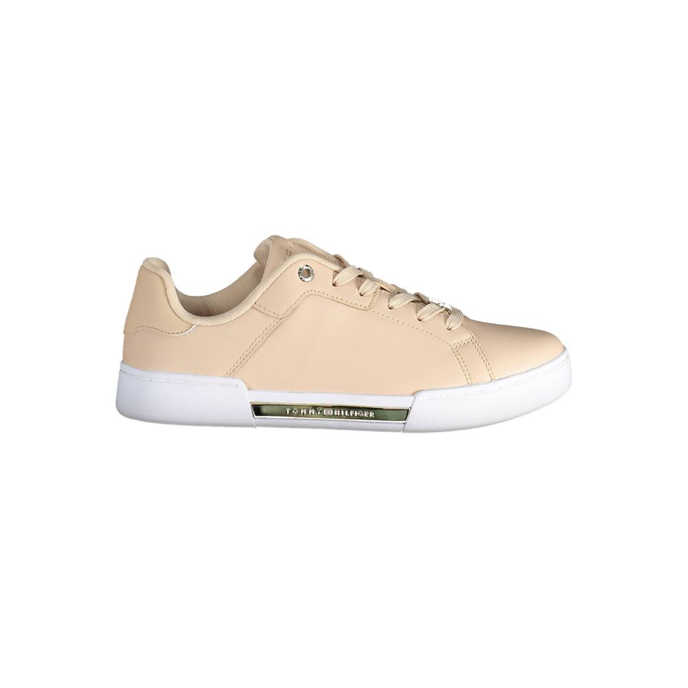 Tommy Hilfiger Pink Leather Women Sneakers