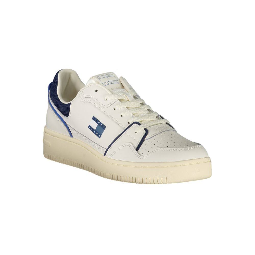 Tommy Hilfiger White Leather Men Sneakers
