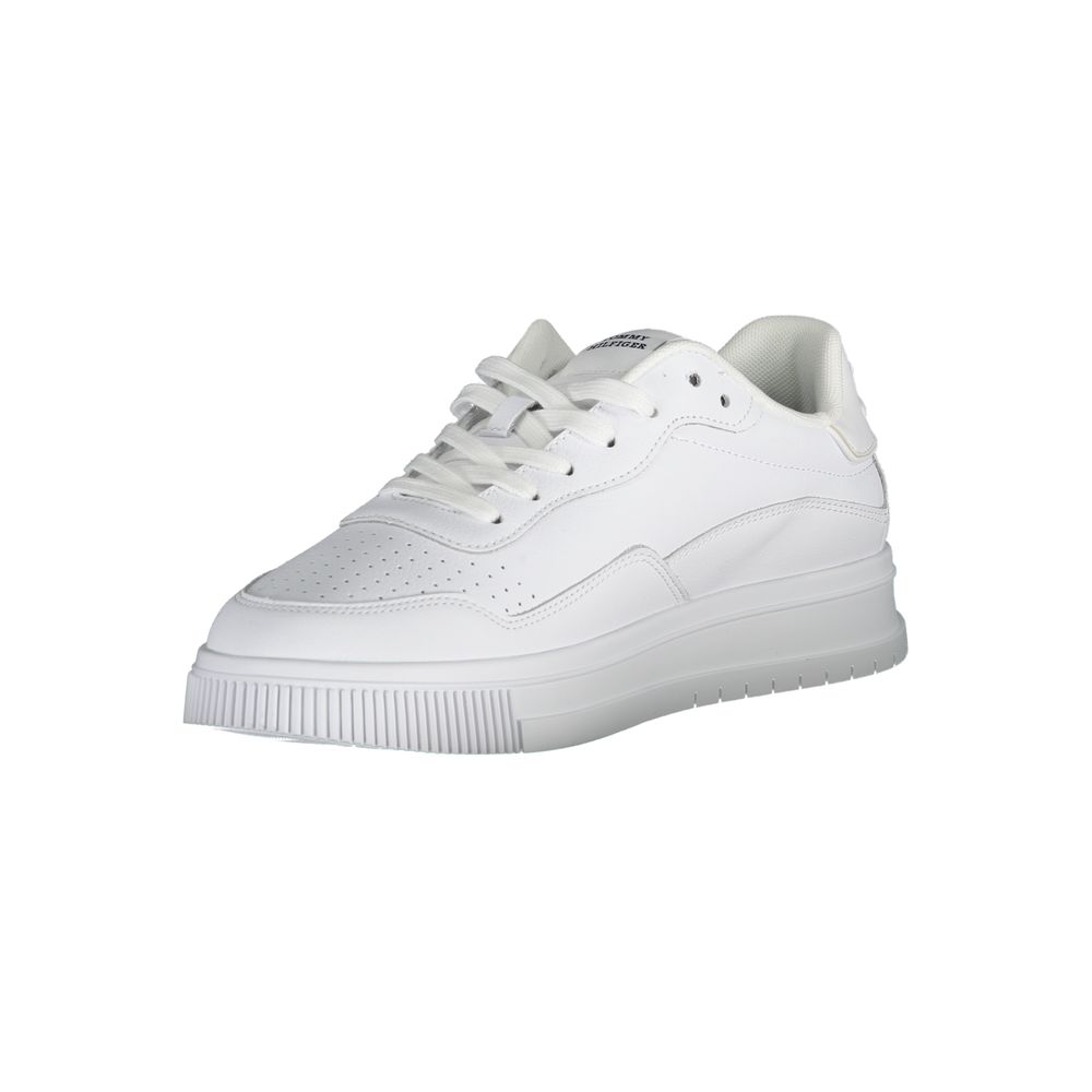 Tommy Hilfiger White Leather Men Sneakers