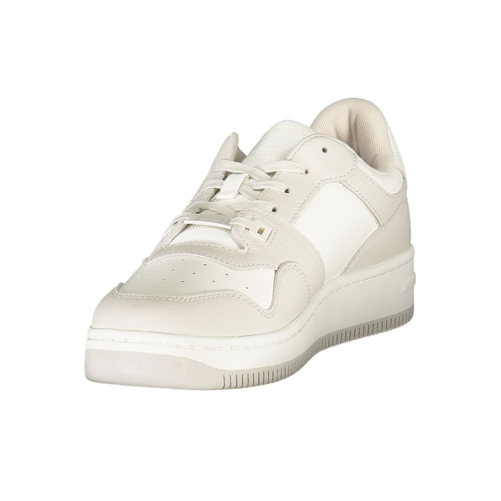 Tommy Hilfiger White Leather Men Sneakers