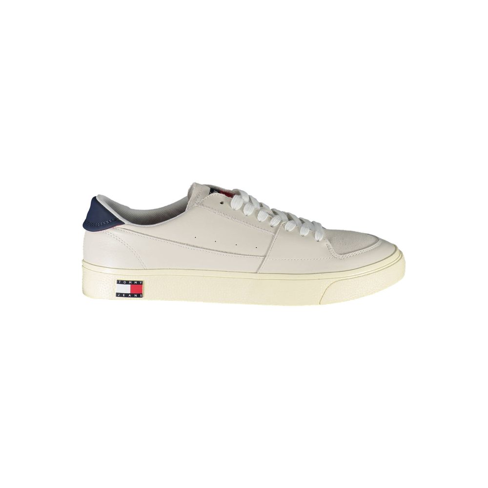 Tommy Hilfiger White Leather Men Sneakers