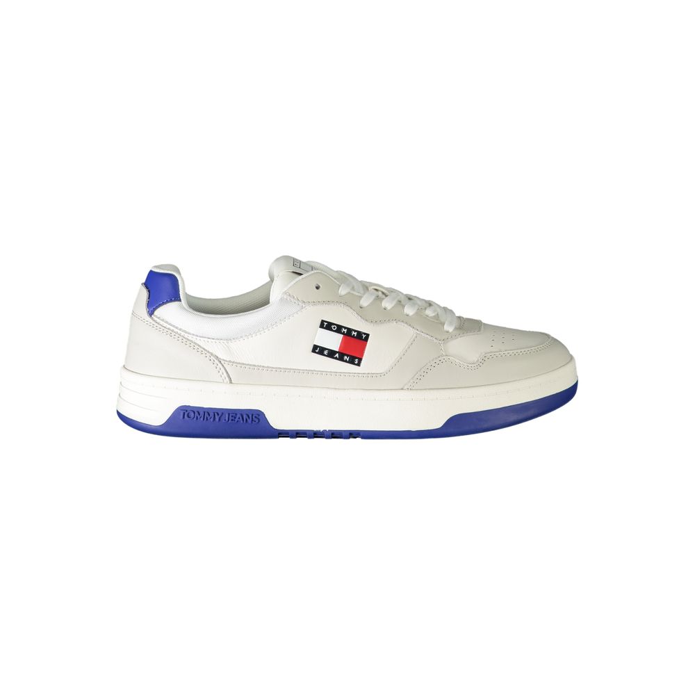 Tommy Hilfiger White Leather Men Sneakers