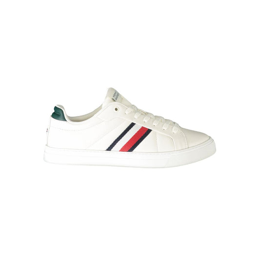 Tommy Hilfiger White Leather Men Sneakers