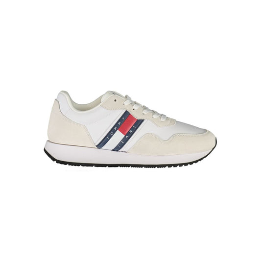 Tommy Hilfiger White Leather Men Sneakers