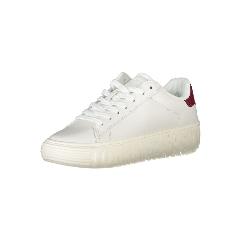Tommy Hilfiger White Leather Women Sneakers