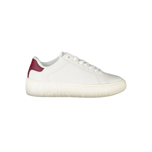 Tommy Hilfiger White Leather Women Sneakers