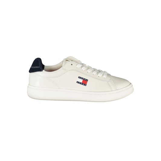 Tommy Hilfiger White Leather Women Sneakers