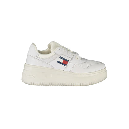 Tommy Hilfiger White Leather Women Sneakers