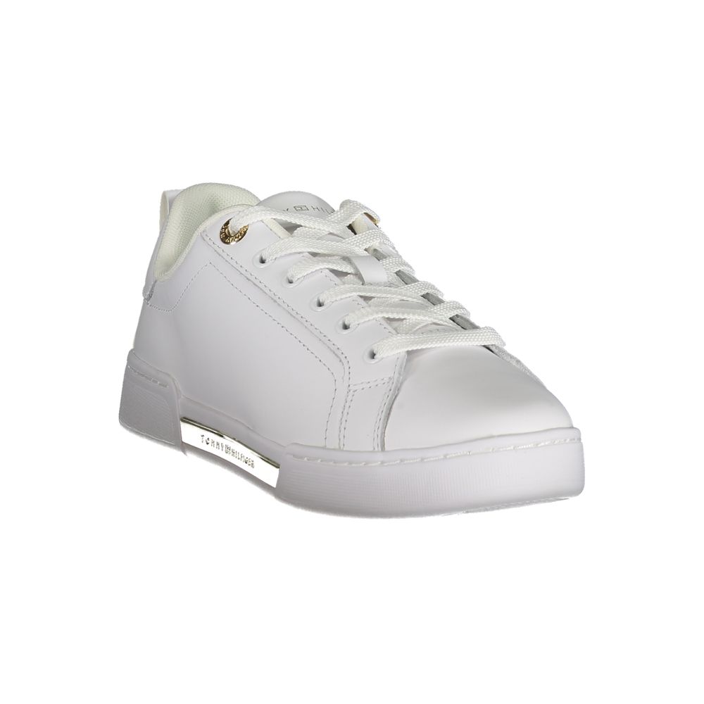 Tommy Hilfiger White Leather Women's Sneakers