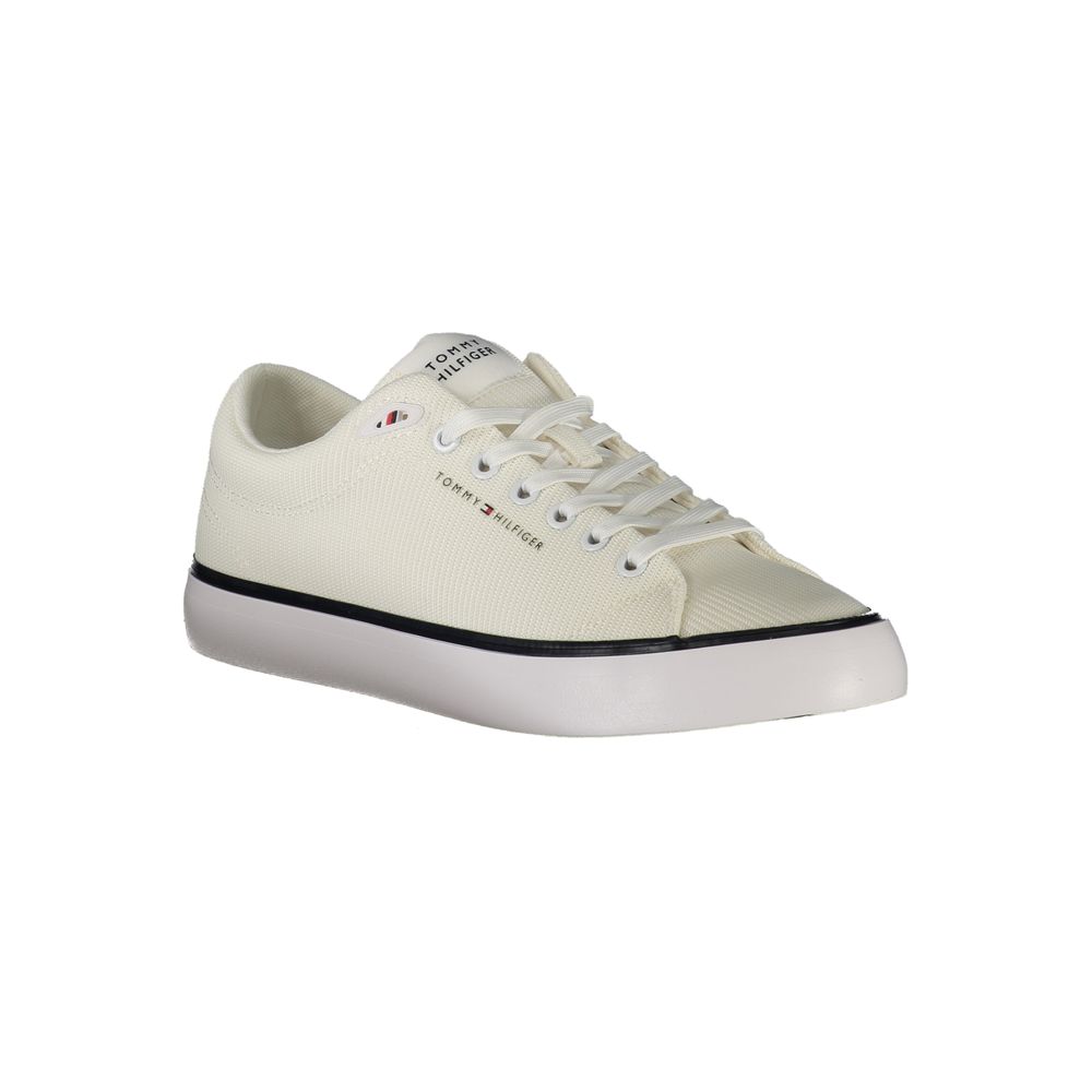 Tommy Hilfiger White Polyester Men Sneakers