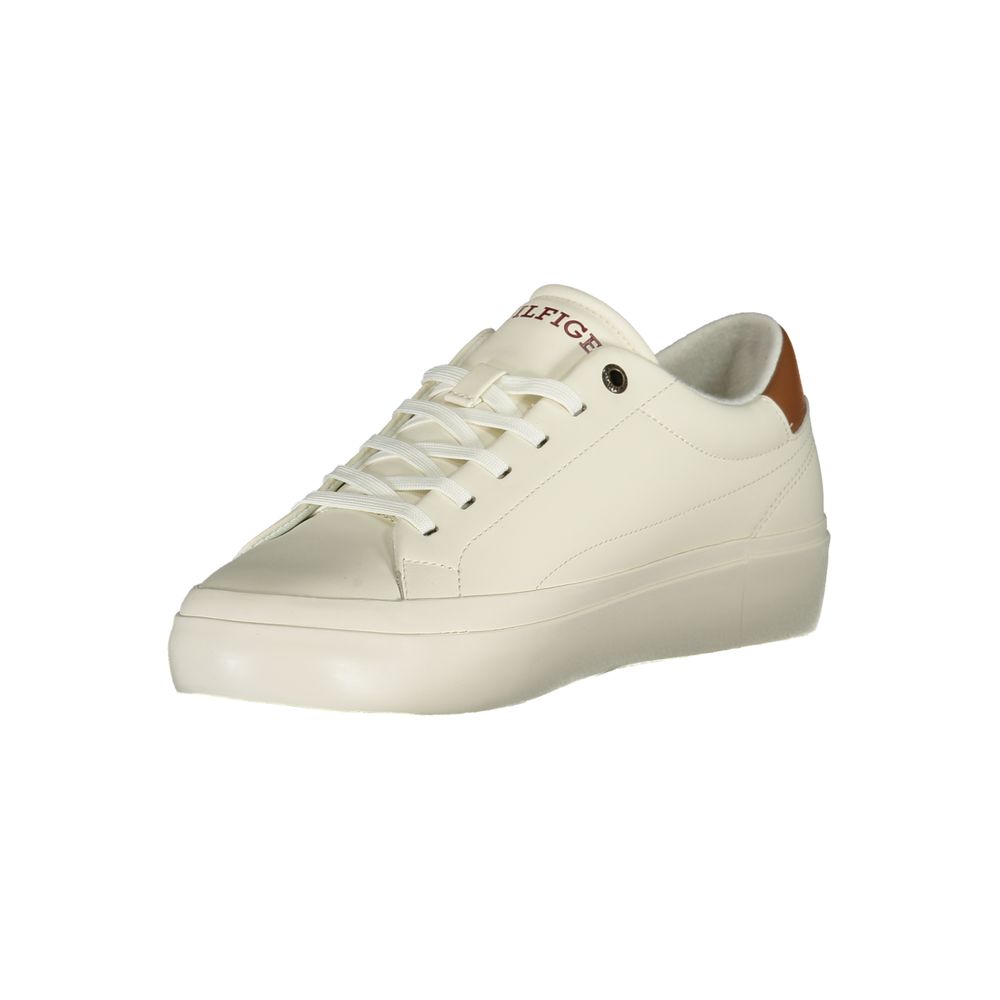Tommy Hilfiger White Polyethylene Men Sneakers
