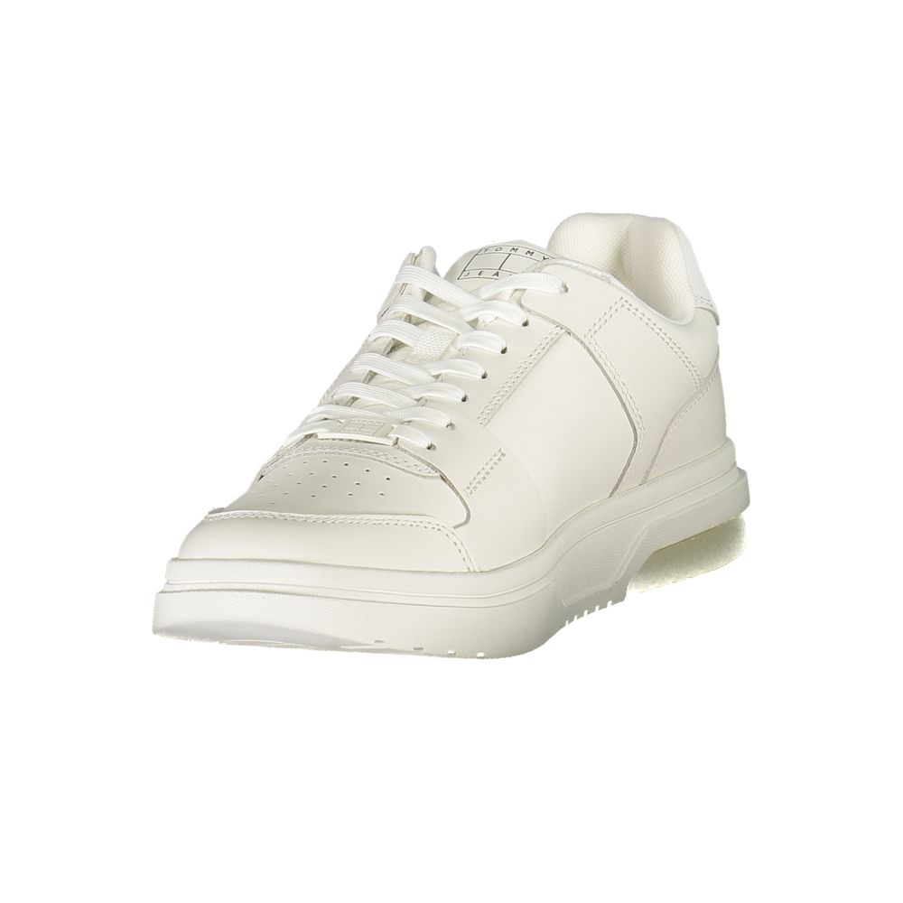 Tommy Hilfiger White Polyurethane Men Sneaker