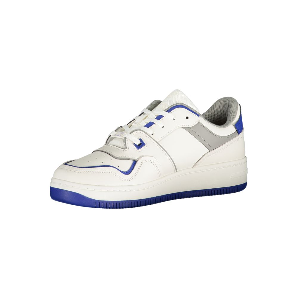 Tommy Hilfiger White and Royal Blue Men's Sneakers