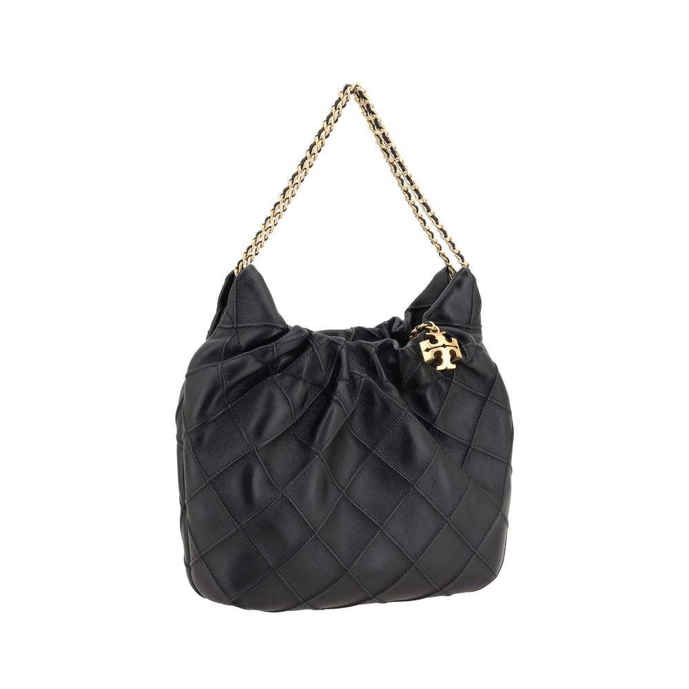 Tory Burch Black Calf Leather Bos Taurus Handbag