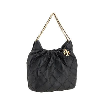 Tory Burch Black Calf Leather Bos Taurus Handbag