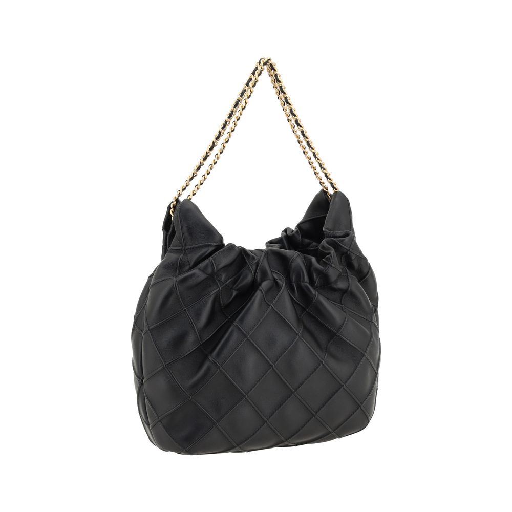 Tory Burch Black Calf Leather Bos Taurus Handbag