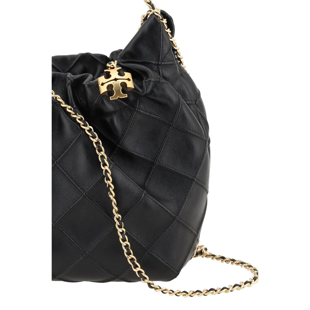 Tory Burch Black Calf Leather Bos Taurus Handbag