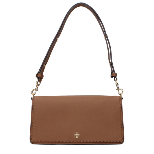 Tory Burch Brown Leather Shoulder Bags
