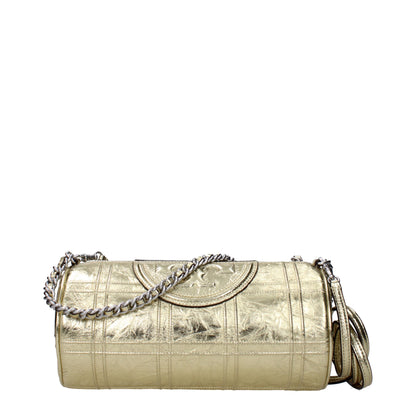 Tory Burch Gold Leather Shoulder Bags