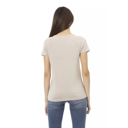 Trussardi Action Beige Cotton Women T-Shirt