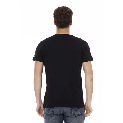 Trussardi Action Black Cotton Men T-Shirt