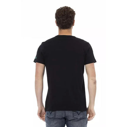 Trussardi Action Black Cotton Men T-Shirt