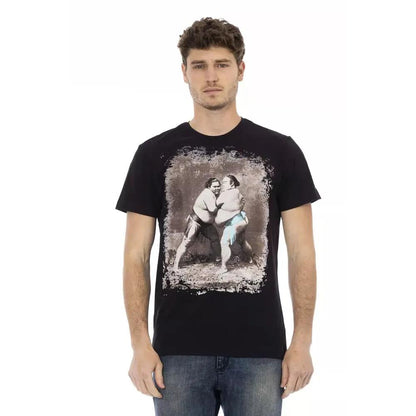 Trussardi Action Black Cotton Men T-Shirt