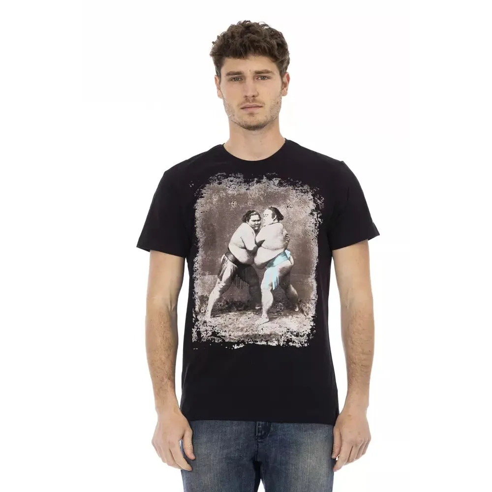 Trussardi Action Black Cotton Men T-Shirt