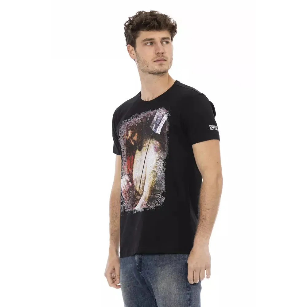 Trussardi Action Black Cotton Men's T-Shirt