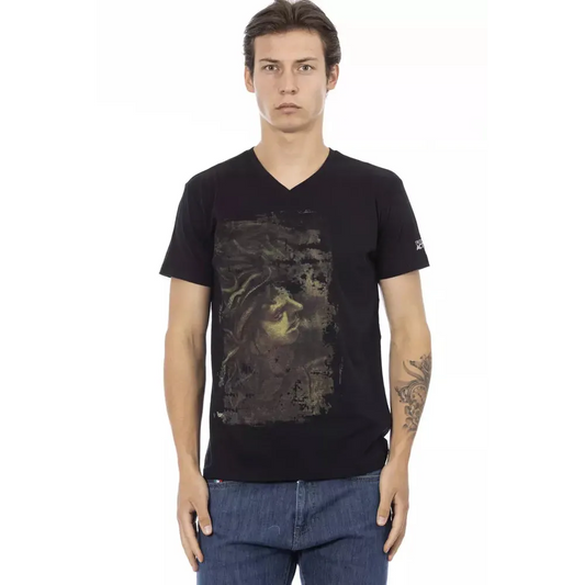 Trussardi Action Black Cotton Men's T-Shirt