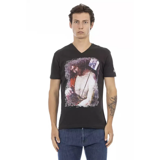 Trussardi Action Black Cotton Men's T-Shirt