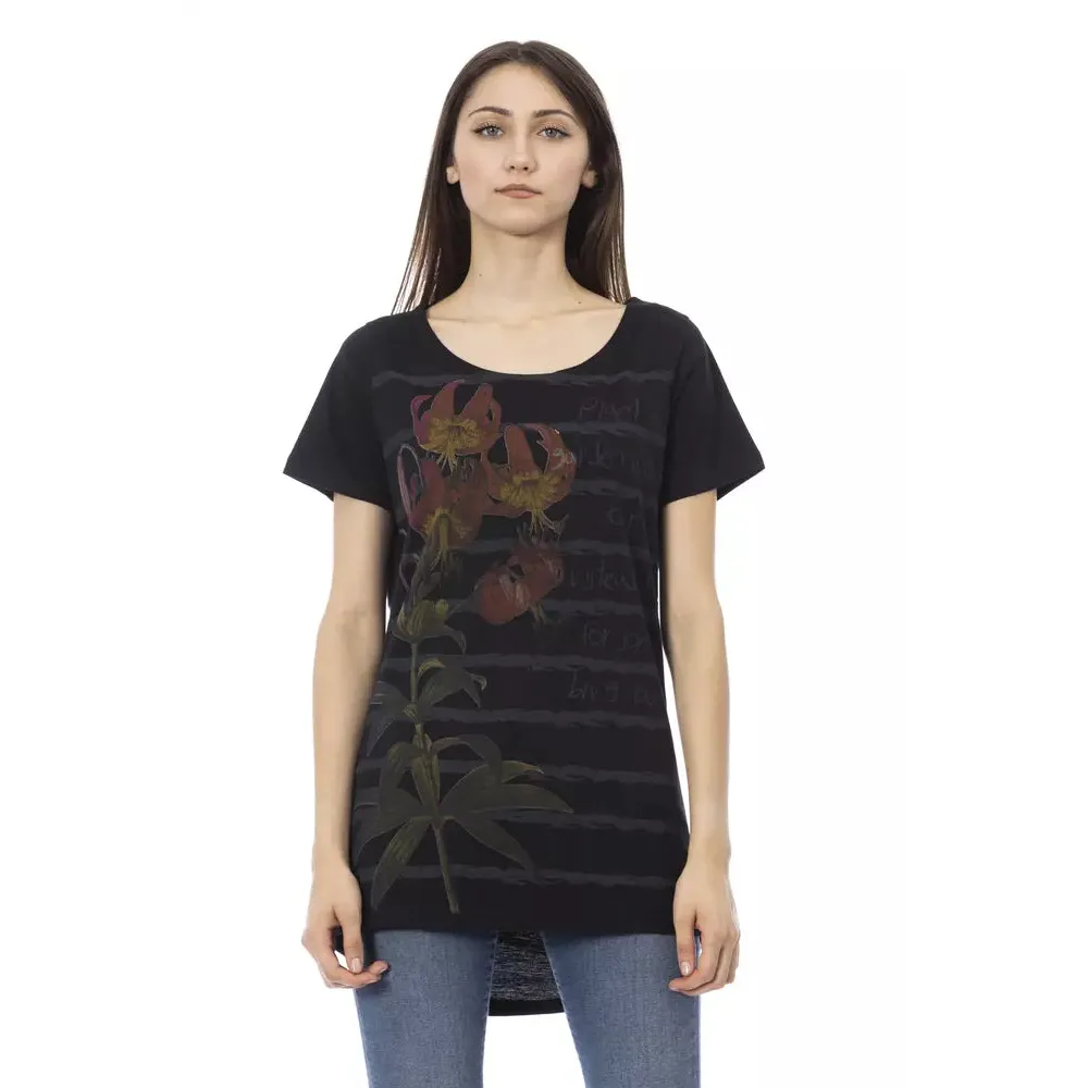 Trussardi Action Black Cotton Women T-Shirt