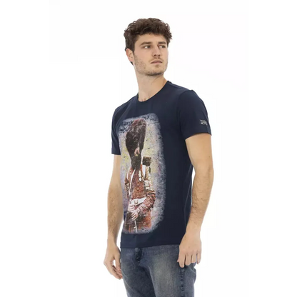 Trussardi Action Blue Cotton Men T-Shirt