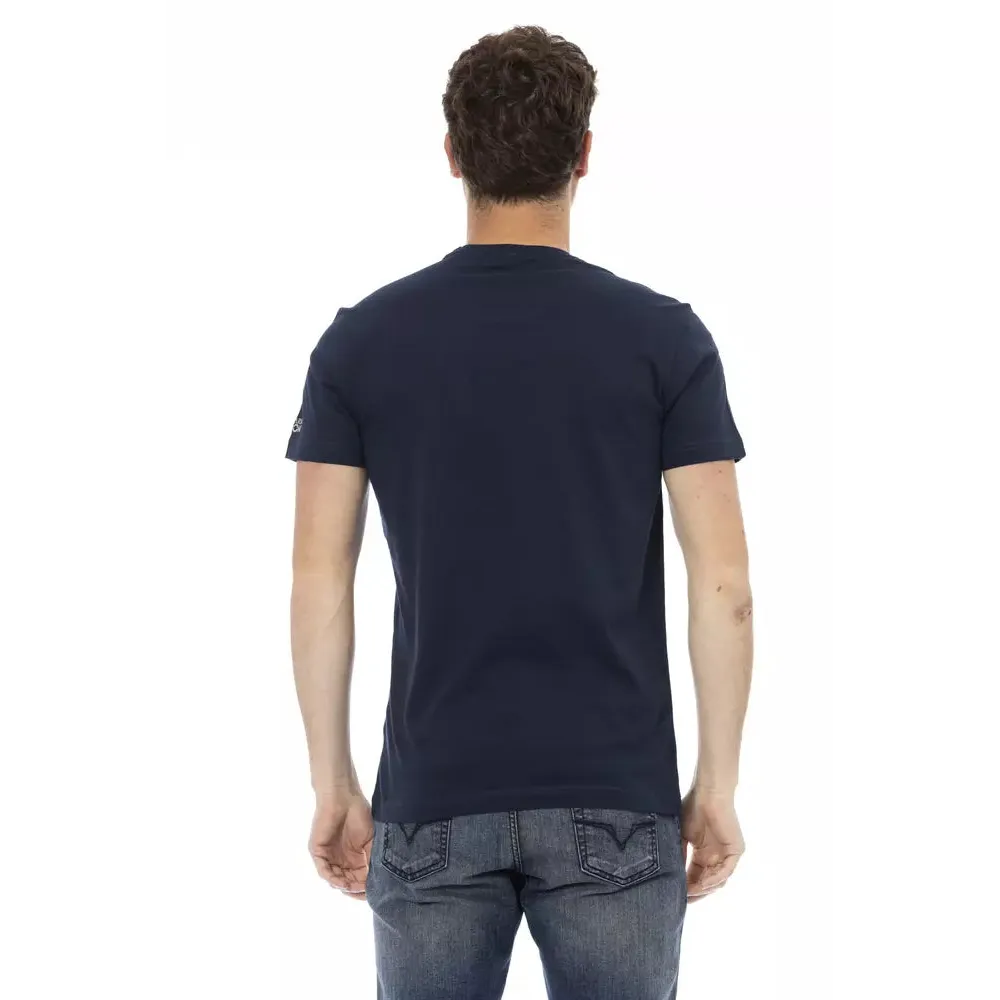 Trussardi Action Blue Cotton Men T-Shirt