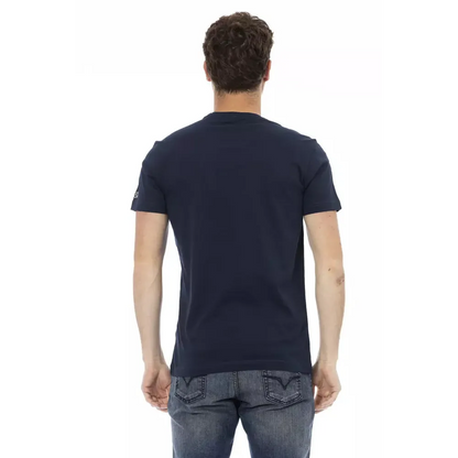 Trussardi Action Blue Cotton Men T-Shirt