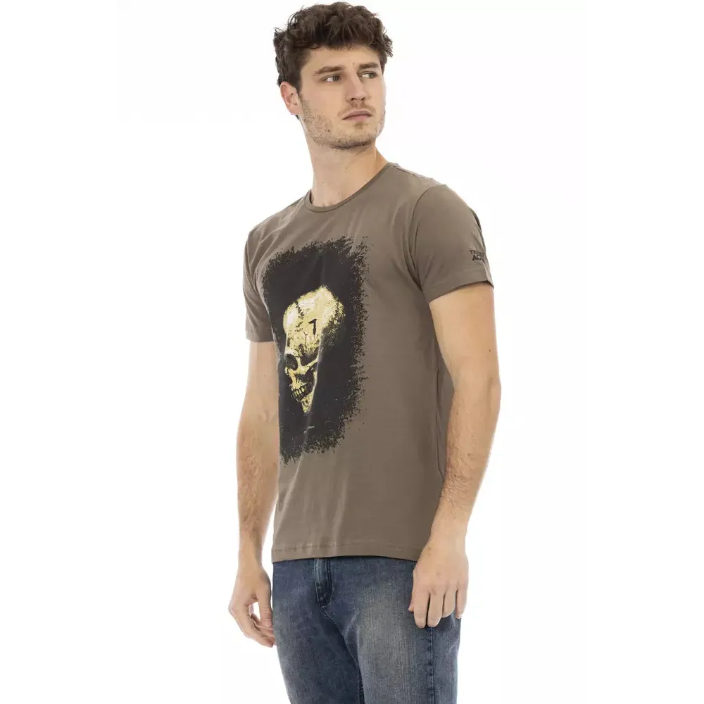 Trussardi Action Brown Cotton Men T-Shirt
