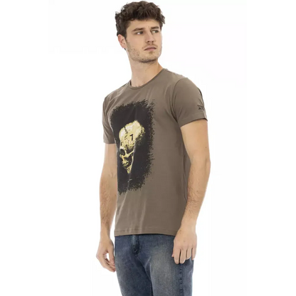 Trussardi Action Brown Cotton Men T-Shirt