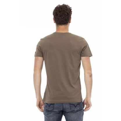 Trussardi Action Brown Cotton Men T-Shirt