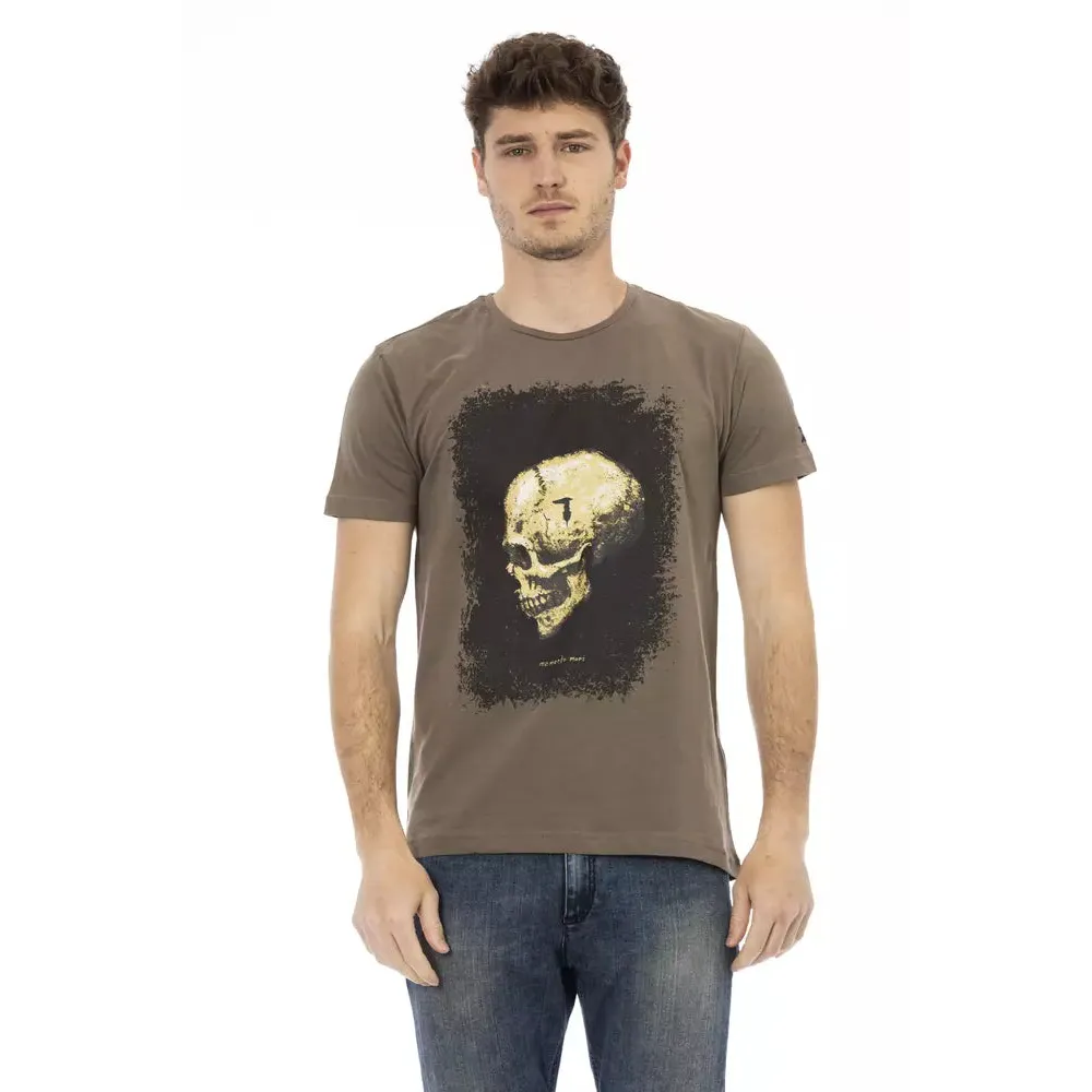 Trussardi Action Brown Cotton Men T-Shirt