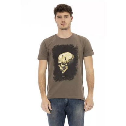 Trussardi Action Brown Cotton Men T-Shirt