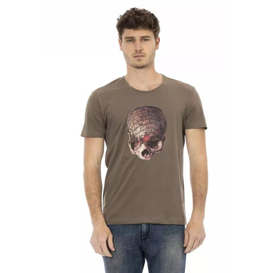 Trussardi Action Brown Cotton Men T-Shirt